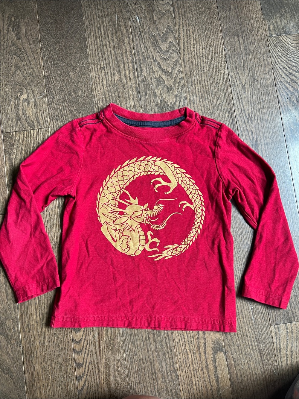 Tea Collection Kids Red Dragon Graphic Long-Sleeve Shirt size 2T